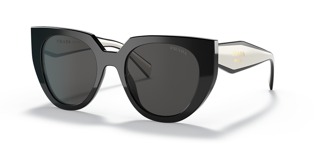 Prada PR 14WS M (52 - 20) with Grey lenses and Black frame
