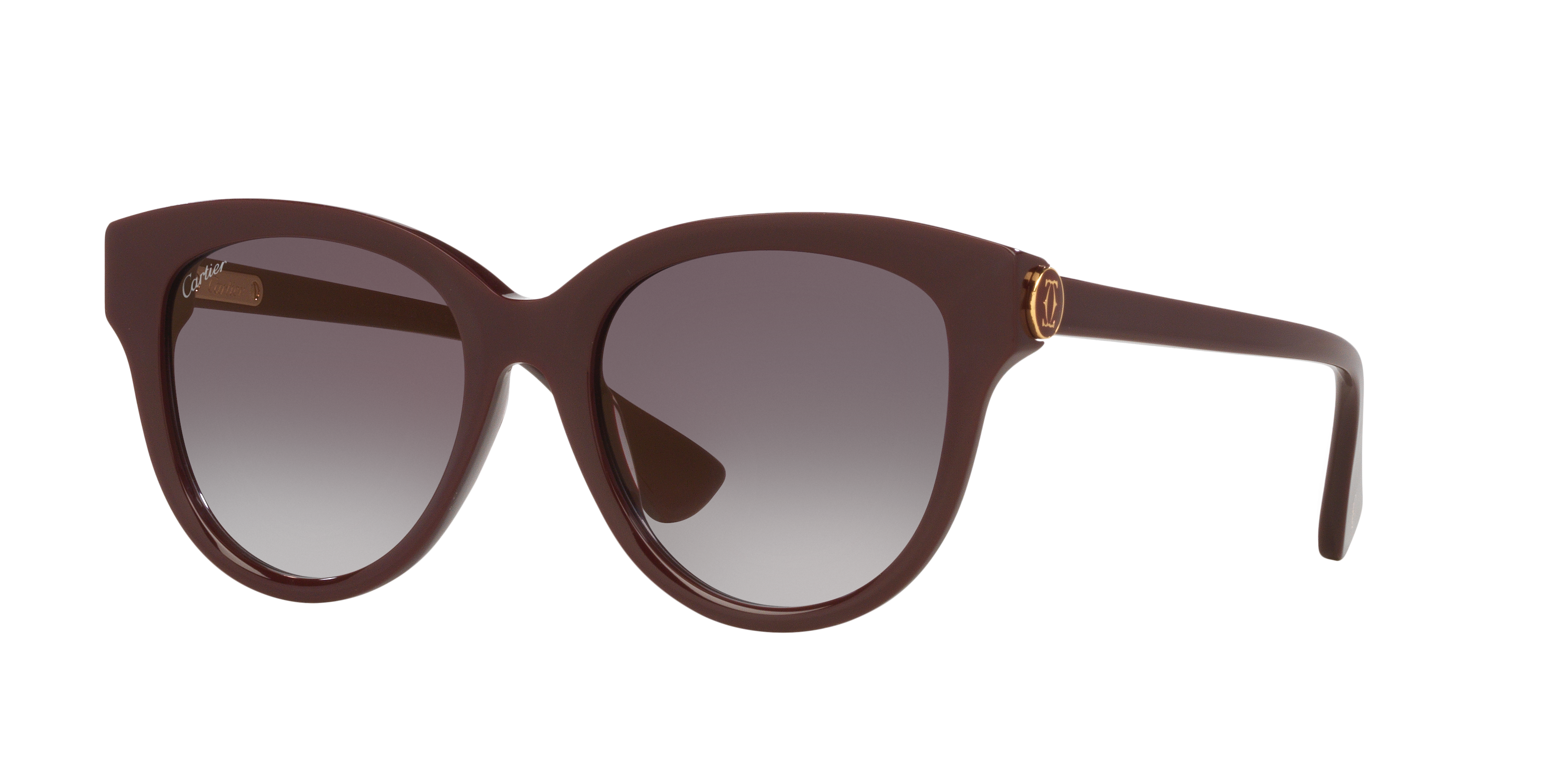 Cartier Woman Sunglass CT0506S -  Frame color: Burgundy, Lens color: Grey