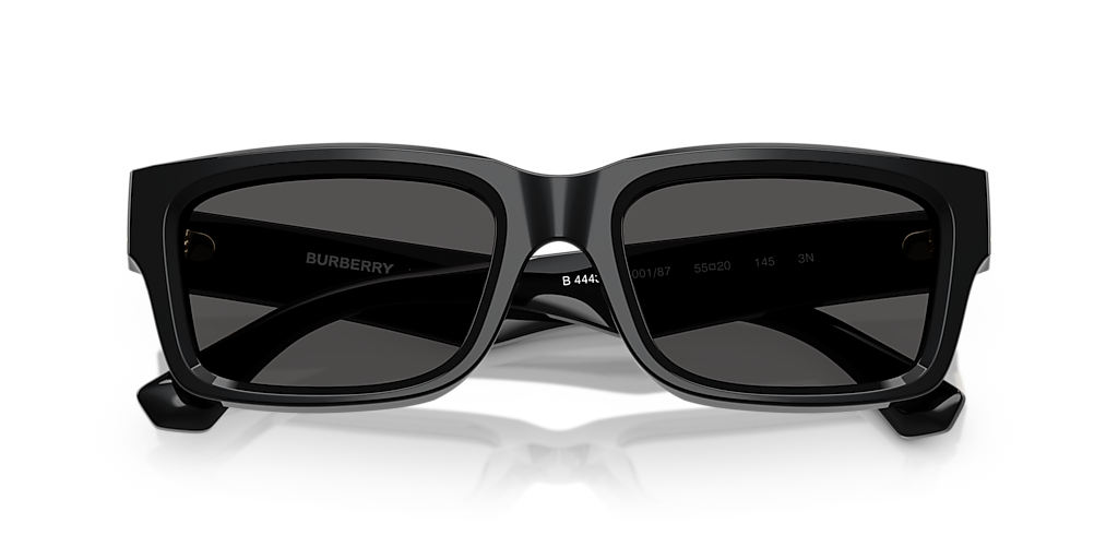 Burberry BE4443 3001/87 Black Rectangular Sunglasses 55□20 – New burberry-be4443-300187-hd-  main image 2