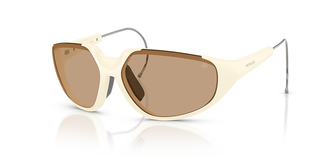 Moncler ME8008 LASZER L (63 - 12) with Brown lenses and White