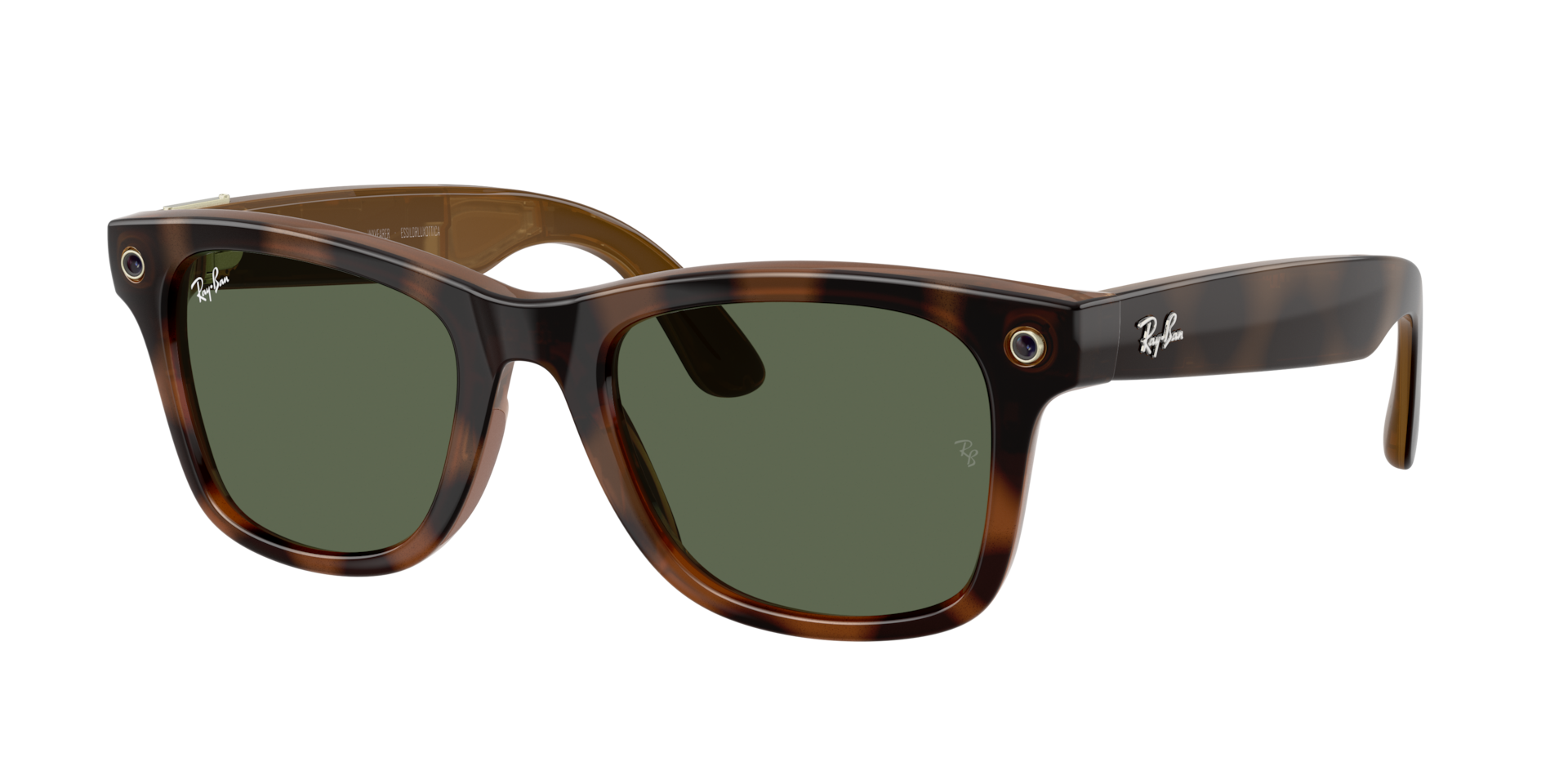 RayBan Unisex RayBan Meta Gen 3 Wayfarer Frame color Havana Lens color G15 Green
