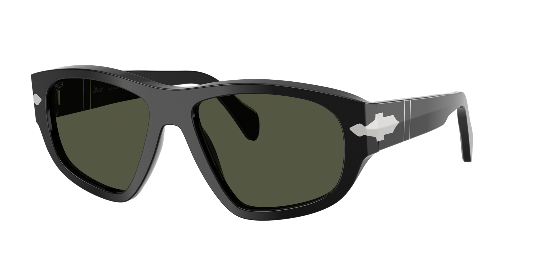 Persol Unisex Sunglass PO0050S -  Frame color: Black, Lens color: Green