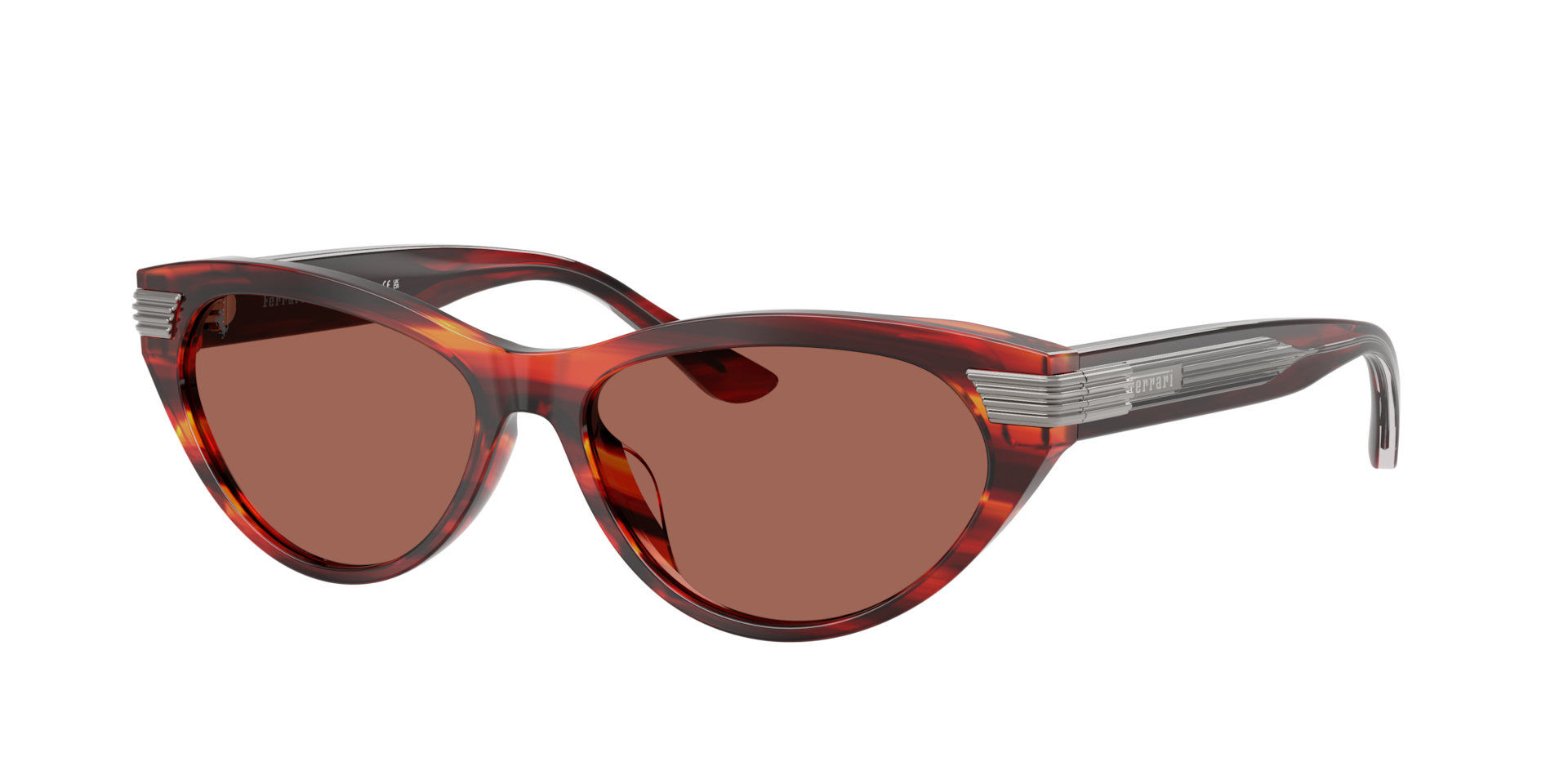 Ferrari Woman Sunglass FH2020U -  Frame color: Striped Brown, Lens color: Brown