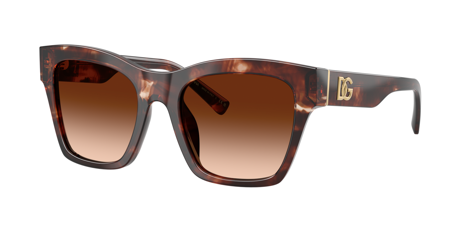 Dolce&Gabbana Woman Sunglass DG4512 -  Frame color: Dark Red Havana, Lens color: Brown Gradient