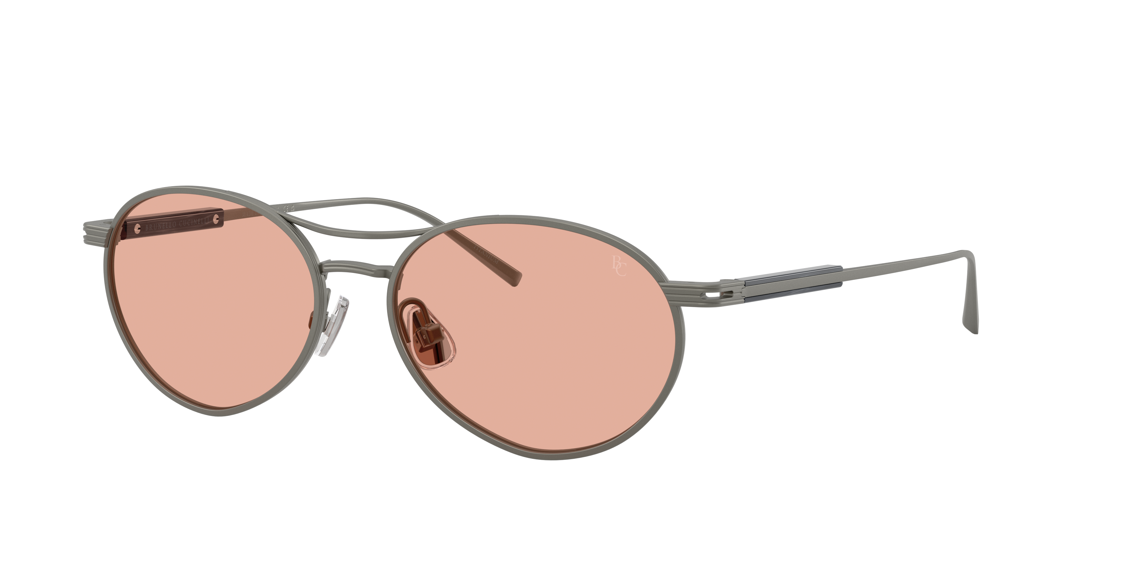 Brunello Cucinelli Unisex Sunglass BC2019ST -  Frame color: Antracite, Lens color: Castagno