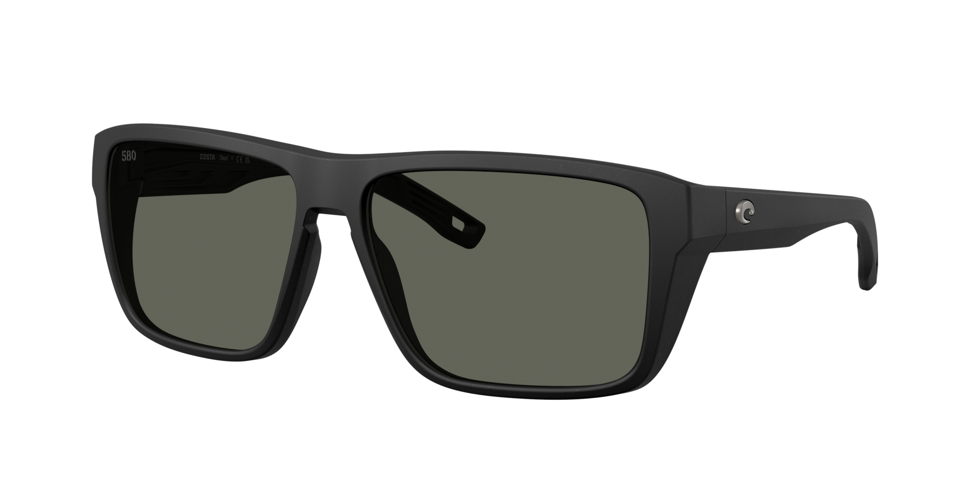 Costa Del Mar Hybrid Tavi Men's Netplus Black Frame Gray 580G Polarized Lens Sunglasses 06S9143-91430161