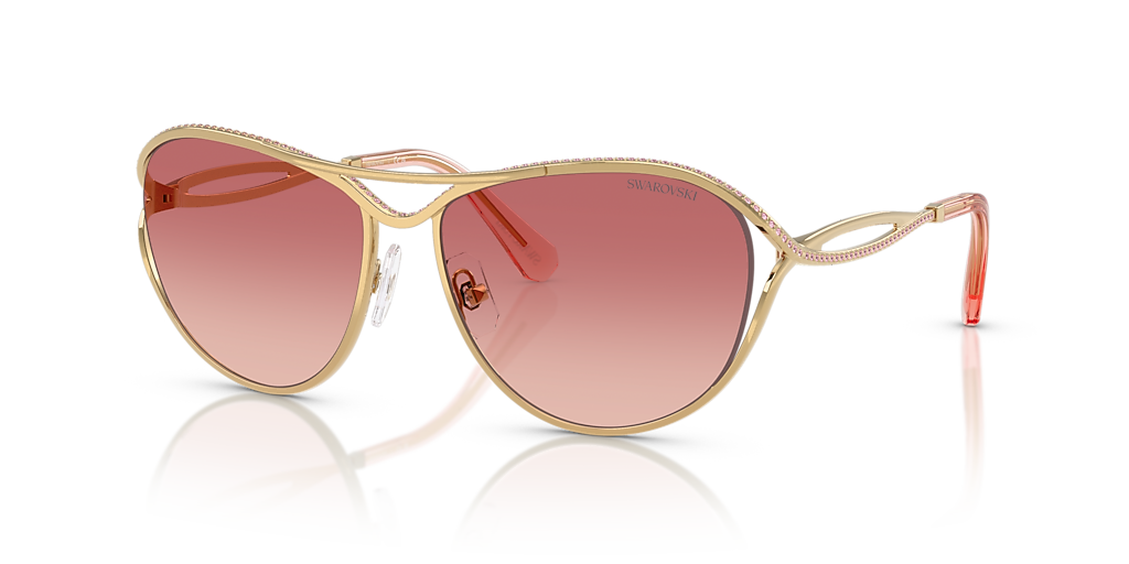 Swarovski SK7028 L (59 - 15) with Pink lenses and Gold frame