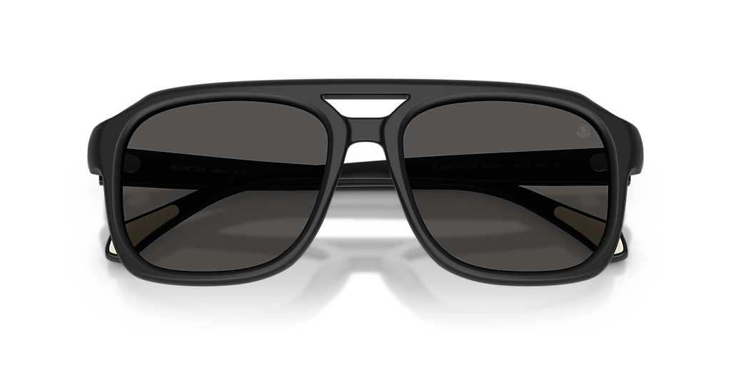 Moncler ME6024 VANTOS L (56 - 18) com Lentes Cinza e Armação Preto