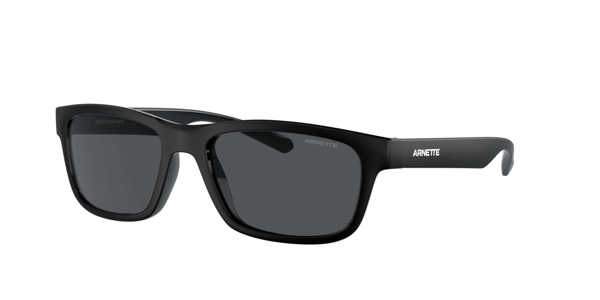 Arnette Rectangle Square Sunglasses - Black Acetate - 53mm - Image 2