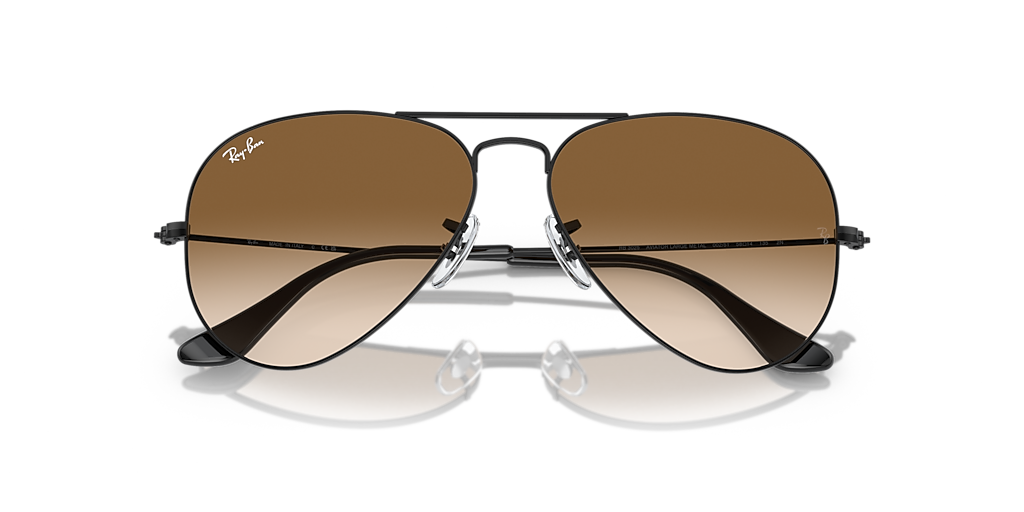 Ray-Ban Aviator Gradient XXL (62 - 14) with Brown lenses and Black