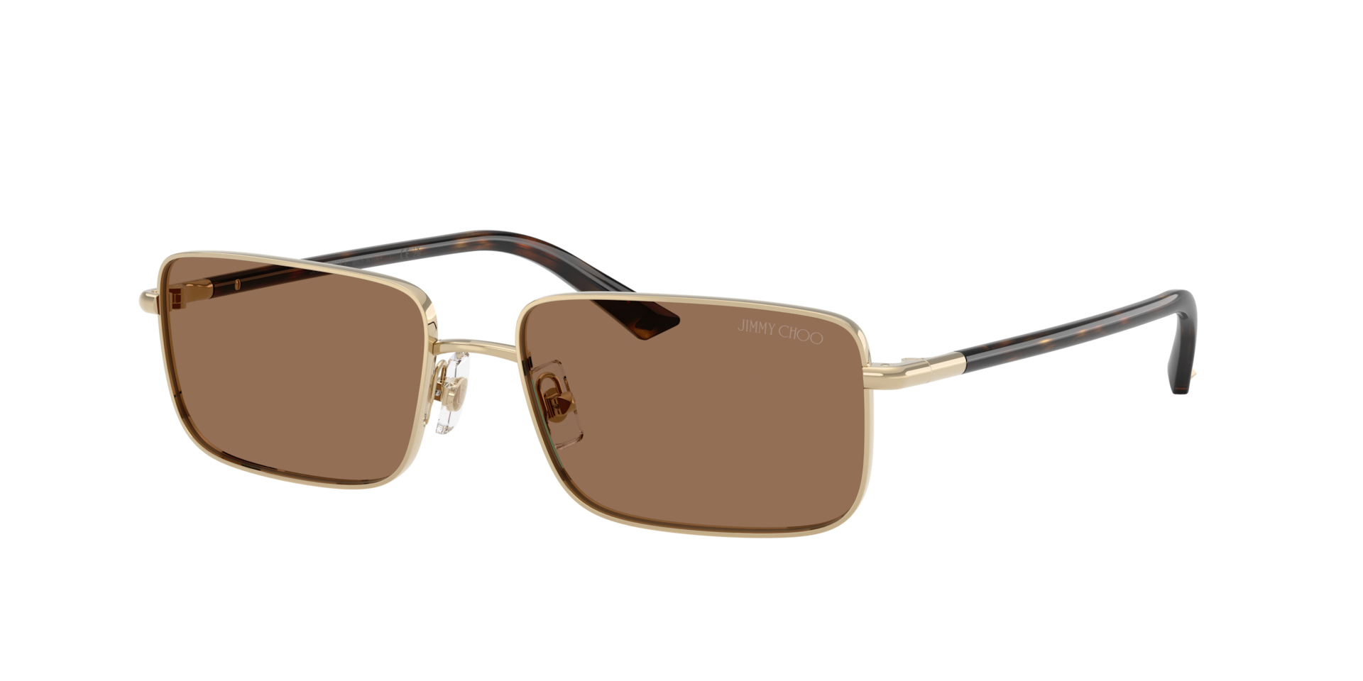 Jimmy Choo Mujer Marrón Oscuro Sunglass Jc4027 - Color Del Marco: Oro Pálido, Color De La Lente: