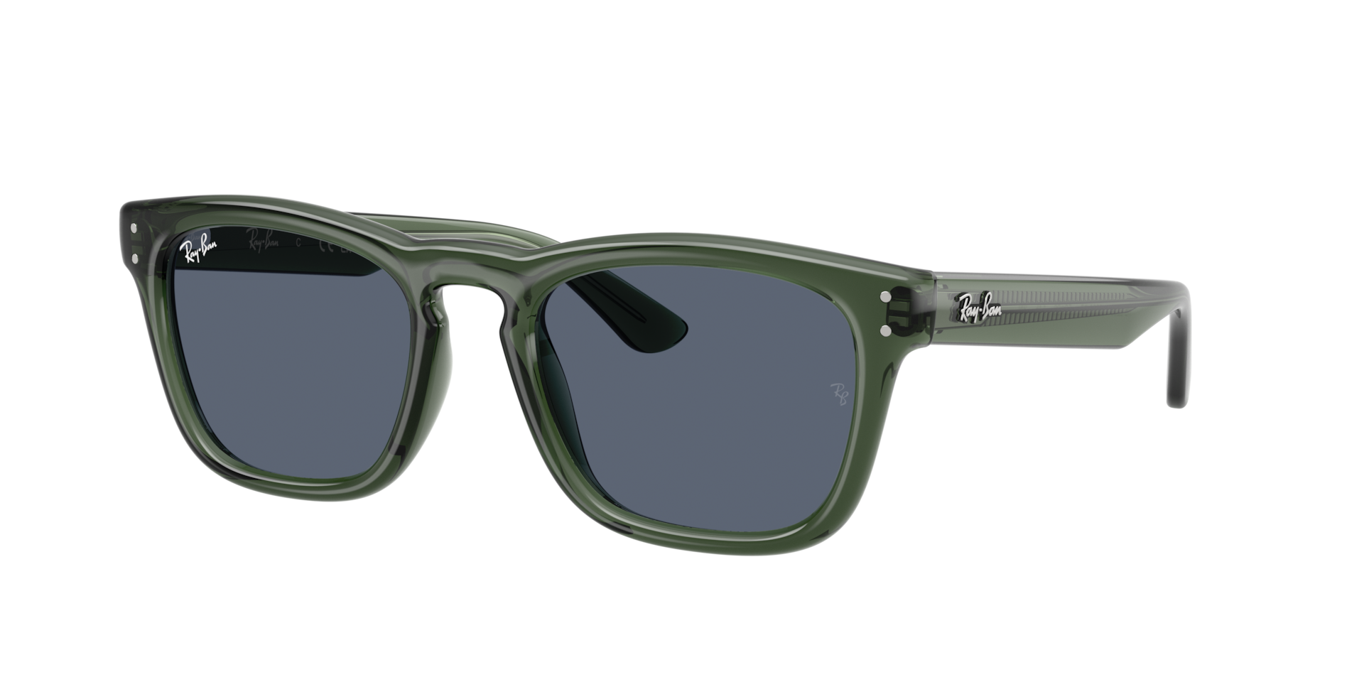Ray-Ban Unisex Sunglass RB2238 -  Framekleur: Transparant groen, Lenskleur: Donkergrijs