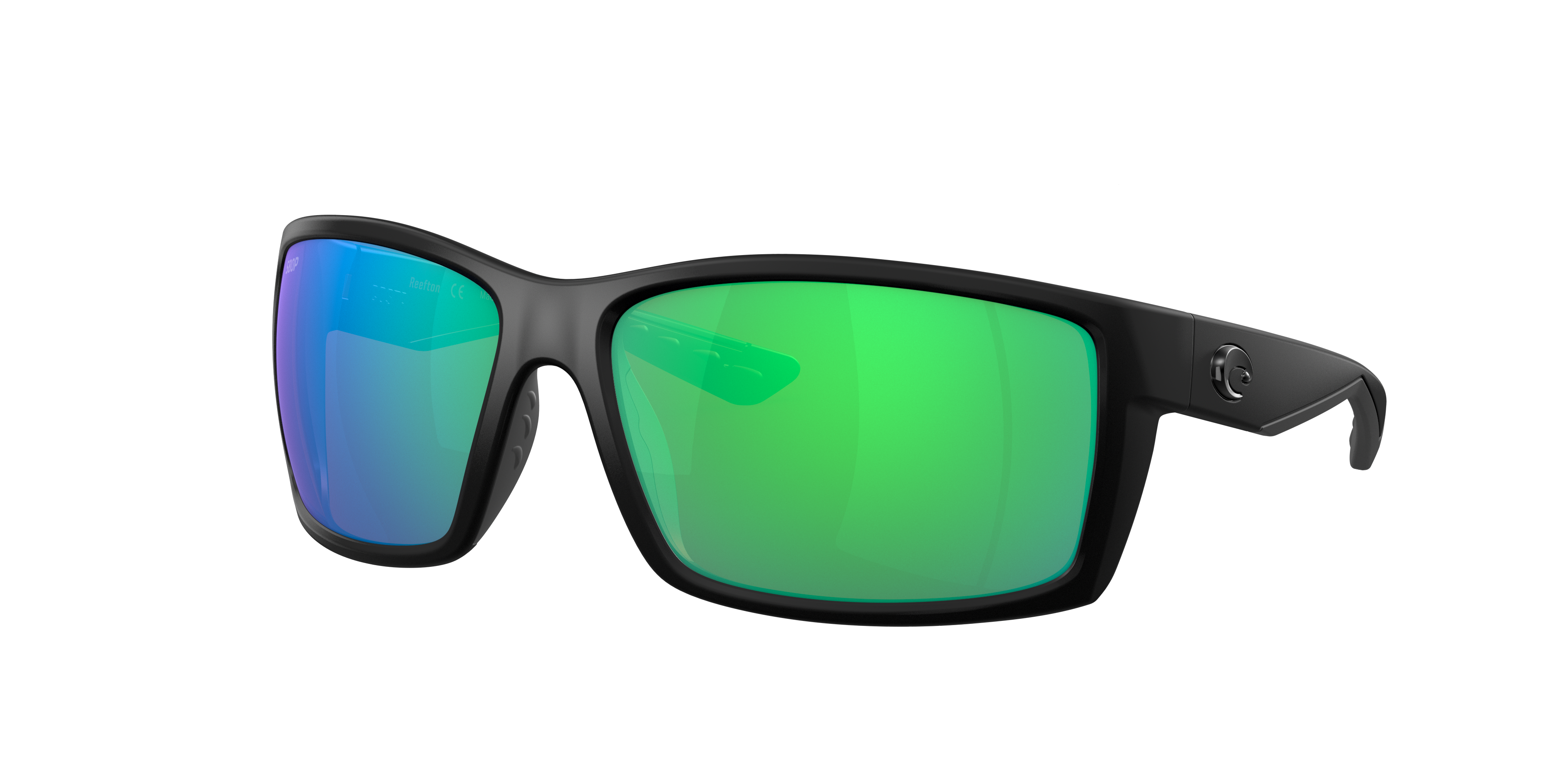 Costa Man Sunglass Reefton -  Frame color: Blackout, Lens color: Green Mirror