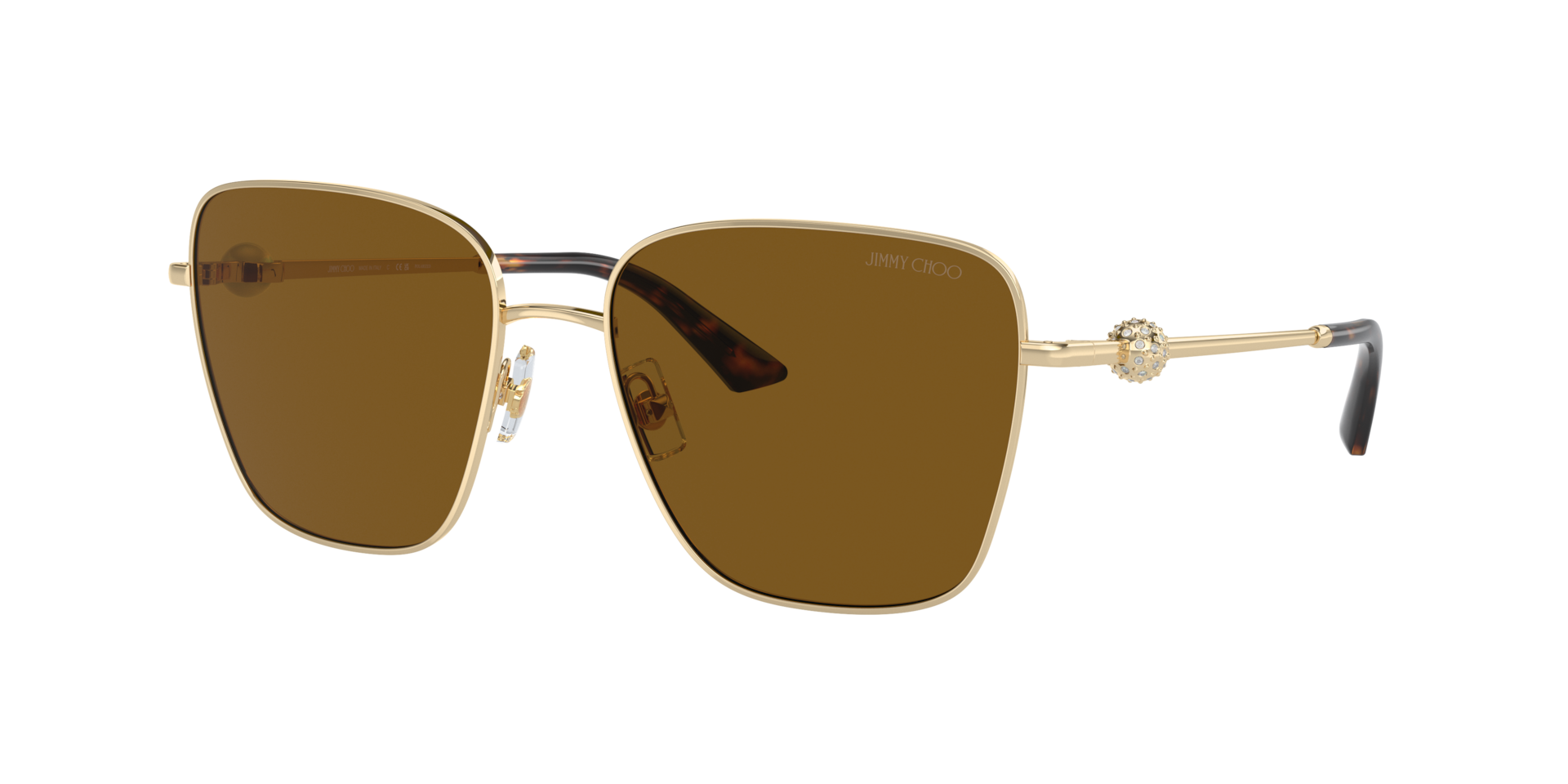 Jimmy Choo Woman Sunglass JC4005HB -  Frame color: Pale Gold, Lens color: Polarized Brown