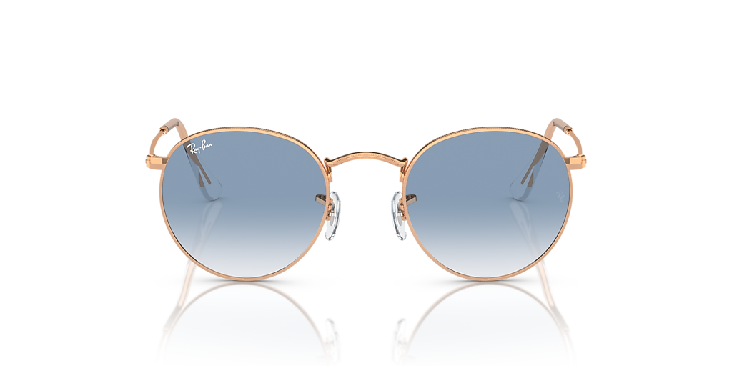 Ray-Ban Round Metal L (53 - 21) with Blue lenses and Pink frame