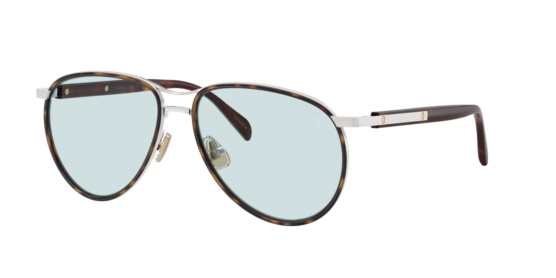 Brunello Cucinelli Unisex Sunglass Apheleion - Couleur du Monture Plaqu or blanc 18 carats Couleur de Lentille Transition bleu 1265 €