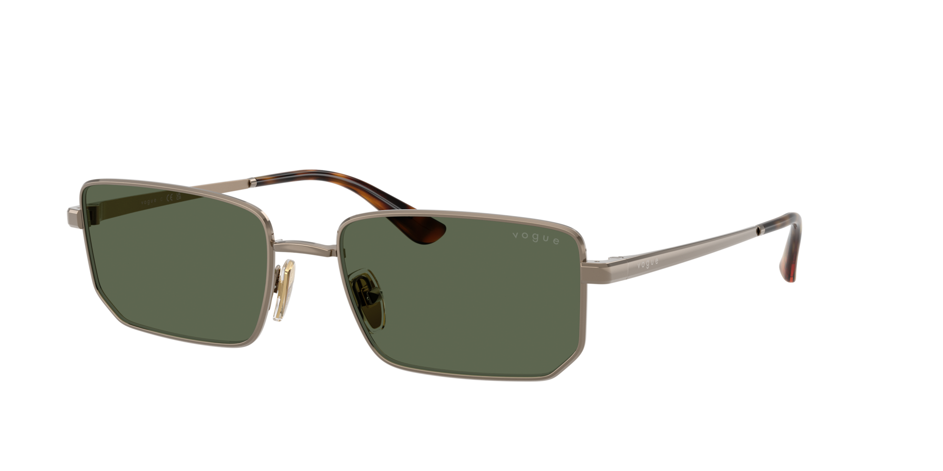 Vogue Eyewear Woman Sunglass VO4352S -  Frame color: Light Brown, Lens color: Dark Green