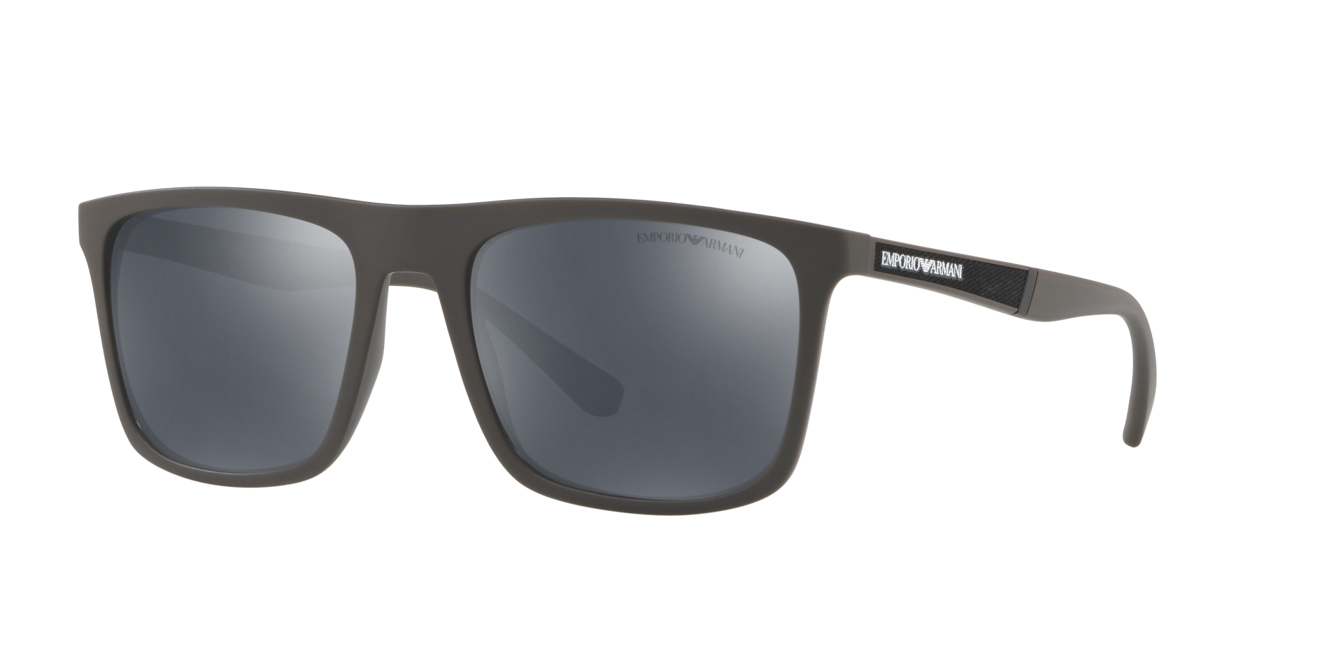 Emporio Armani Man Sunglass EA4097 -  Frame color: Matte Brown, Lens color: Mirror Black