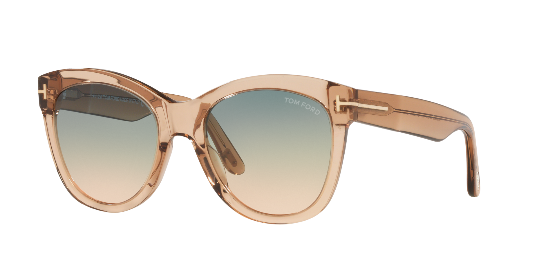Tom Ford FT0870 S (54 - 20) with Green lenses and Brown frame
