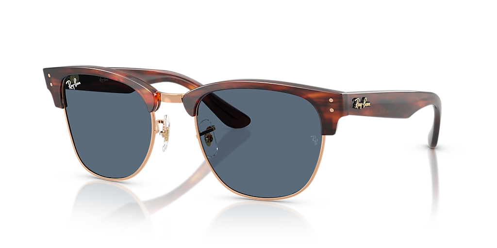 Ray-Ban Clubmaster Reverse L (54 - 21) with Blue lenses and Gold