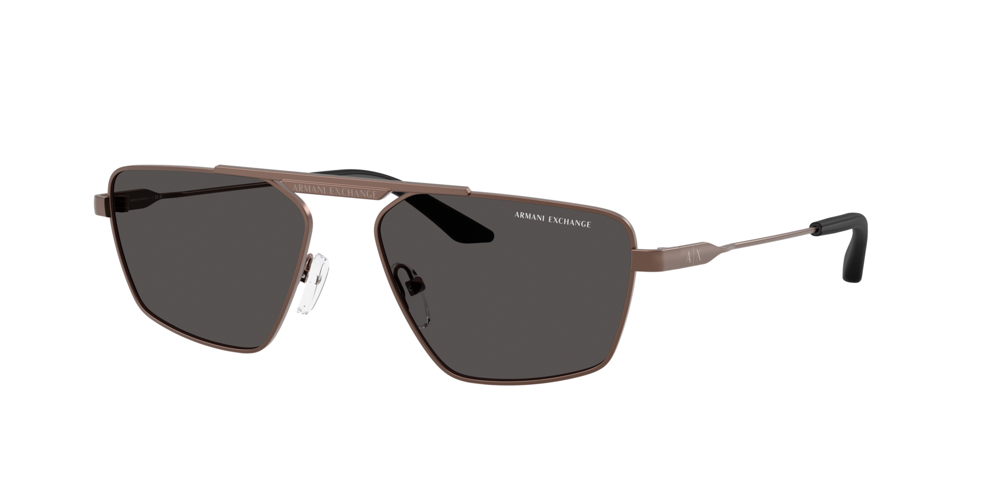 Armani Exchange Unisex Sunglass AX2059S -  Frame color: Matte Bronze, Lens color: Dark Grey