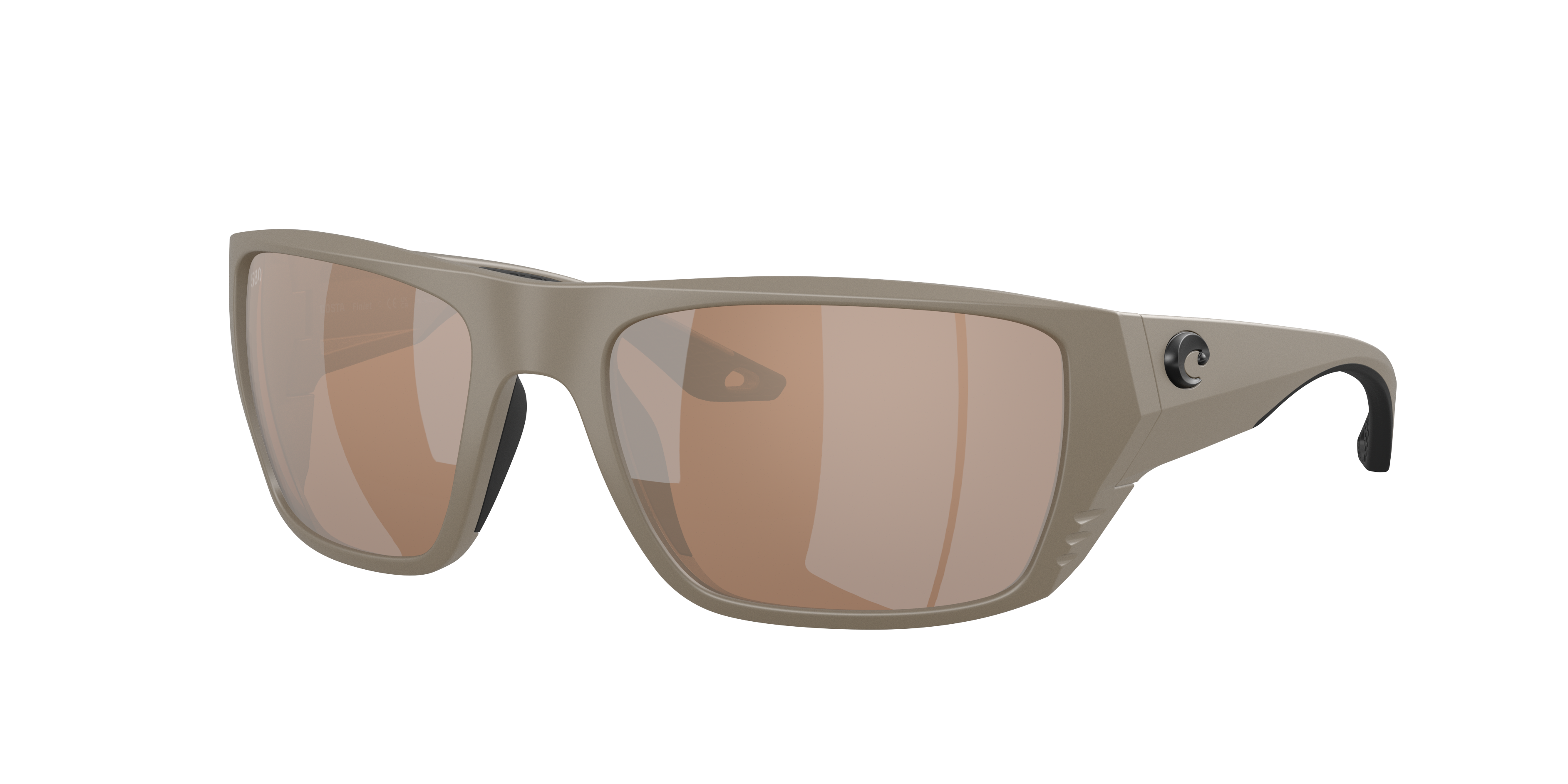 Costa Man Sunglass Finlet -  Frame color: Matte Sand, Lens color: Copper Silver Mirror
