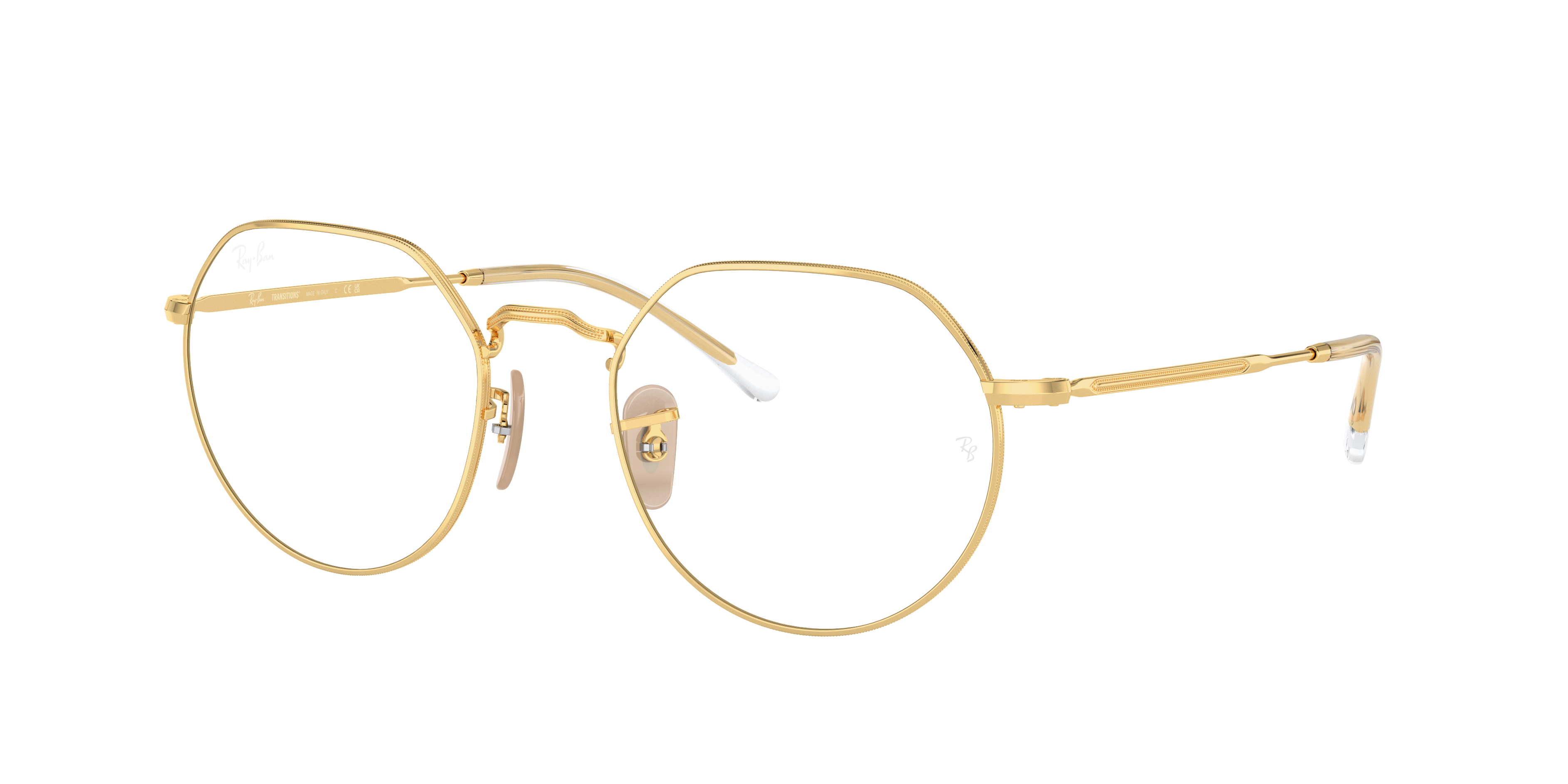 Ray-Ban Unisex Sunglass Jack Transitions® -  Frame color: Arista Gold, Lens color: Clear/Blue