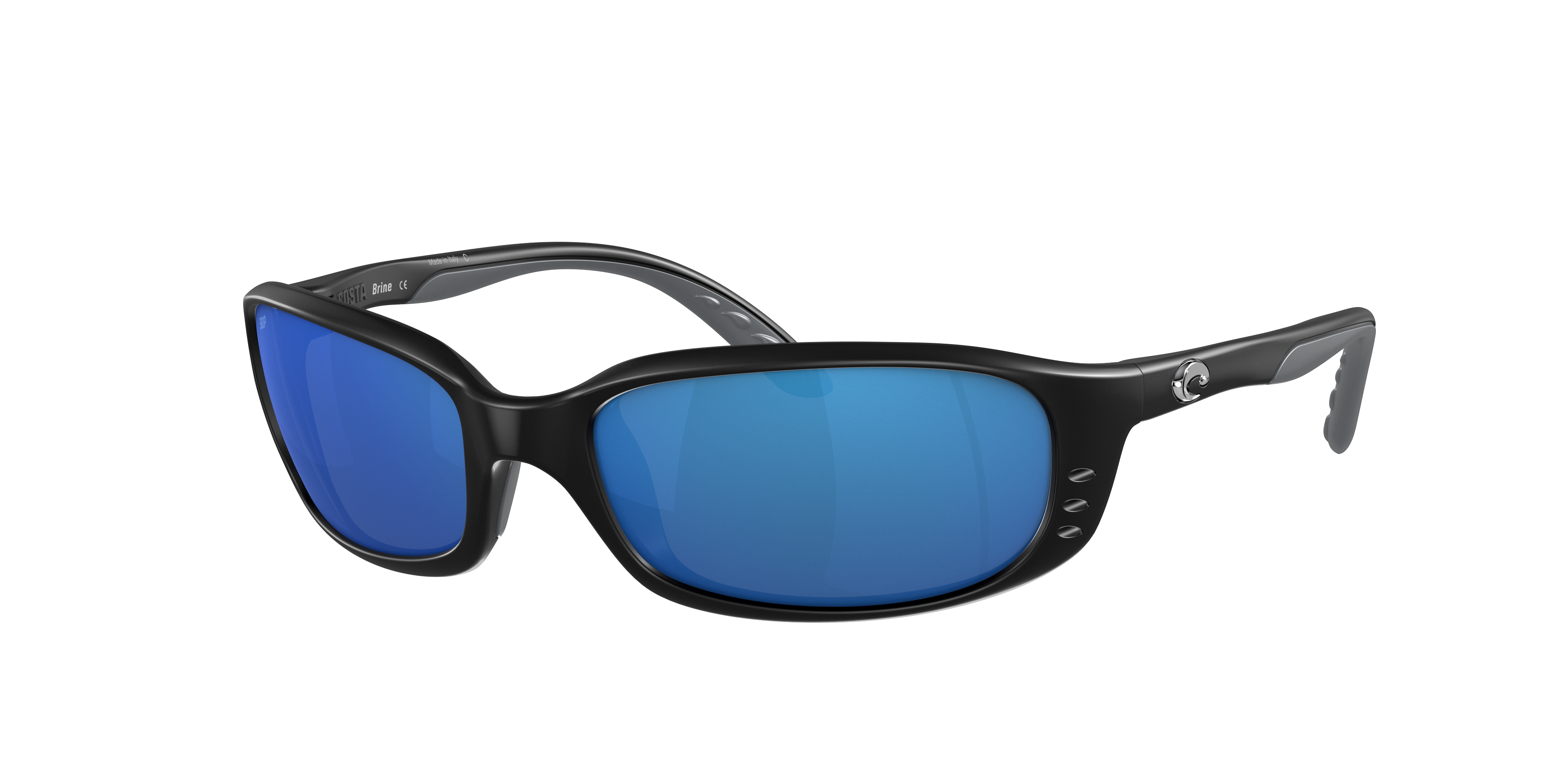 Costa Man Sunglass Brine -  Frame color: Matte Black, Lens color: Blue Mirror