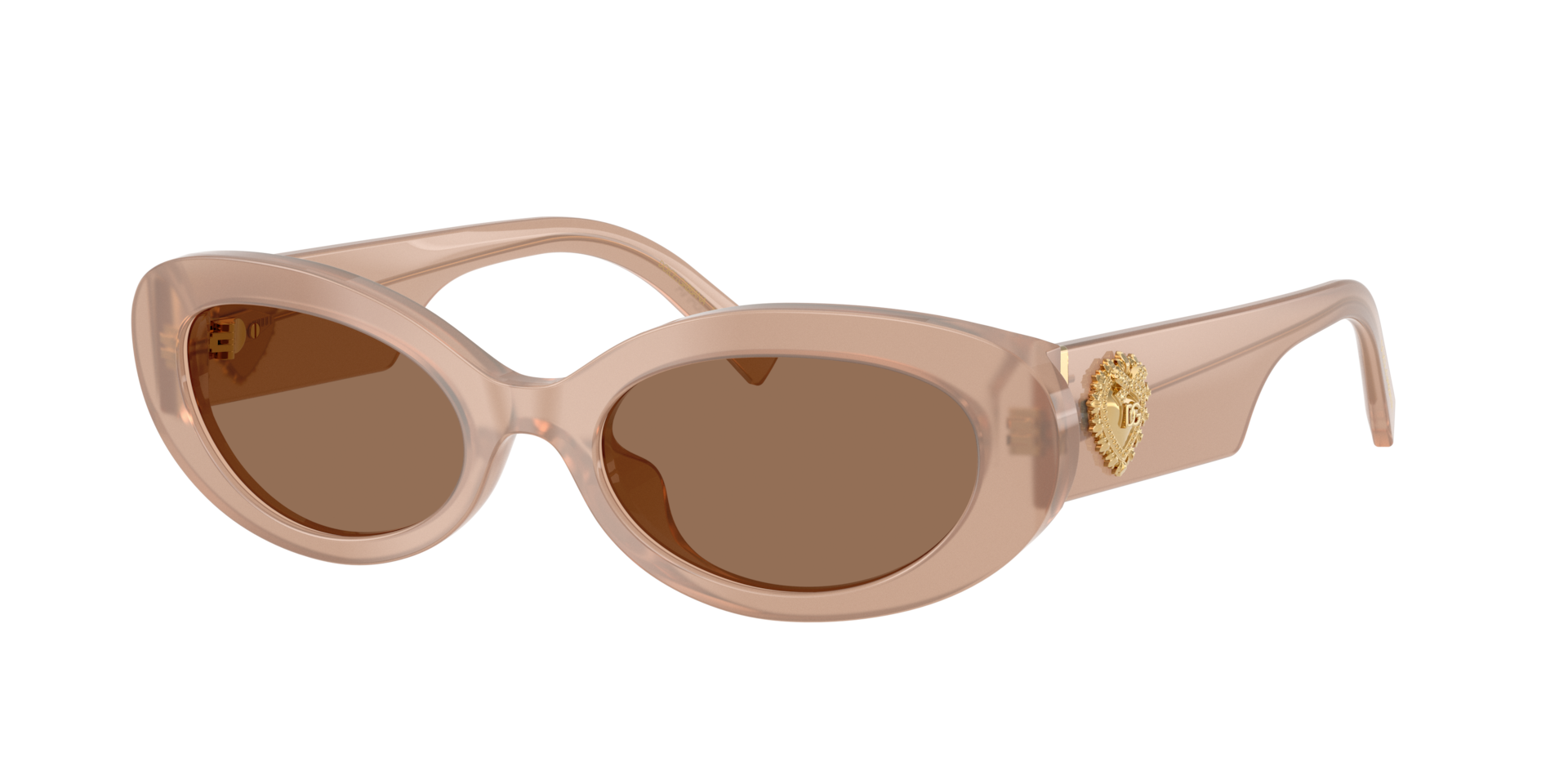 Dolce&Gabbana Frau Sunglass DG4537 - Rahmenfarbe: Opalbraun, Linsenfarbe: Dunkelbraun