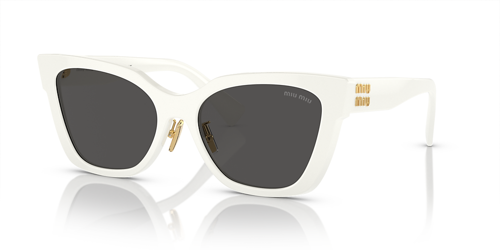 Miu Miu MU 02ZS L (56 - 18) with Grey lenses and White frame 