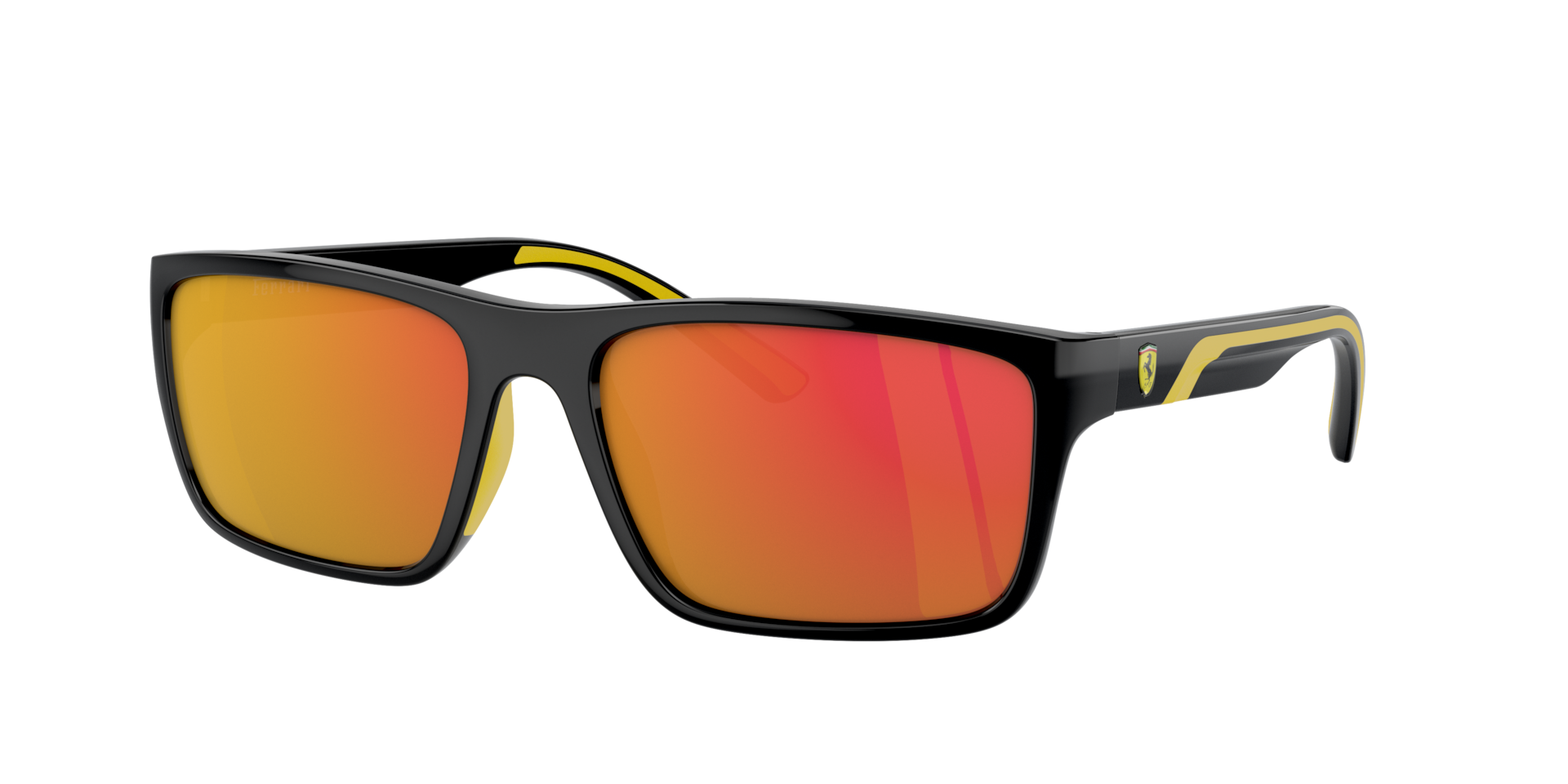 Scuderia Ferrari Man Sunglass FZ6003U -  Frame color: Black, Lens color: Red Gold Mirror