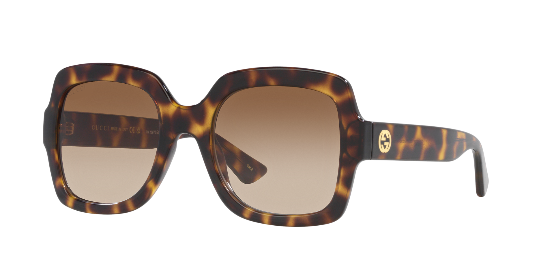 Gucci GG1337S M (54 - 22) with Brown lenses and Tortoise frame