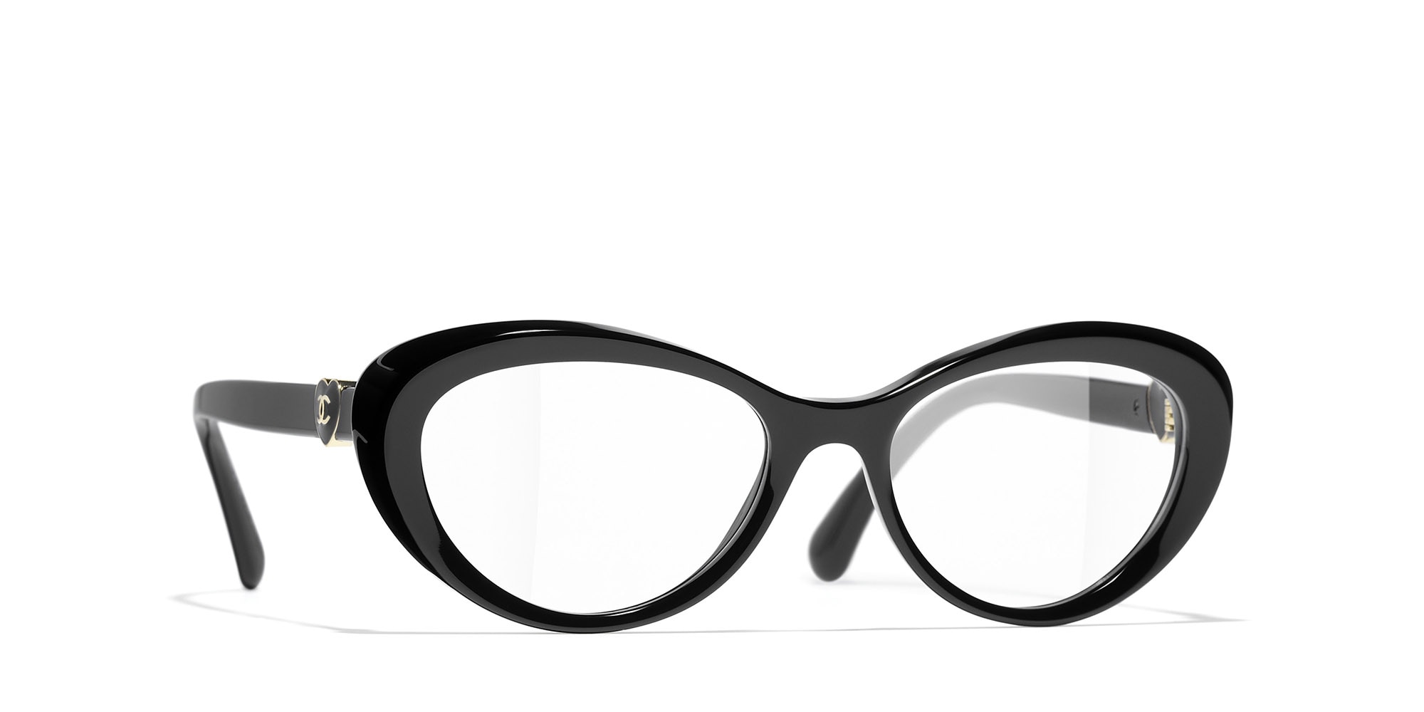 Chanel Woman Sunglass Cat Eye Eyeglasses CH3466 -  Frame color: Black, Lens color: Demo Lens