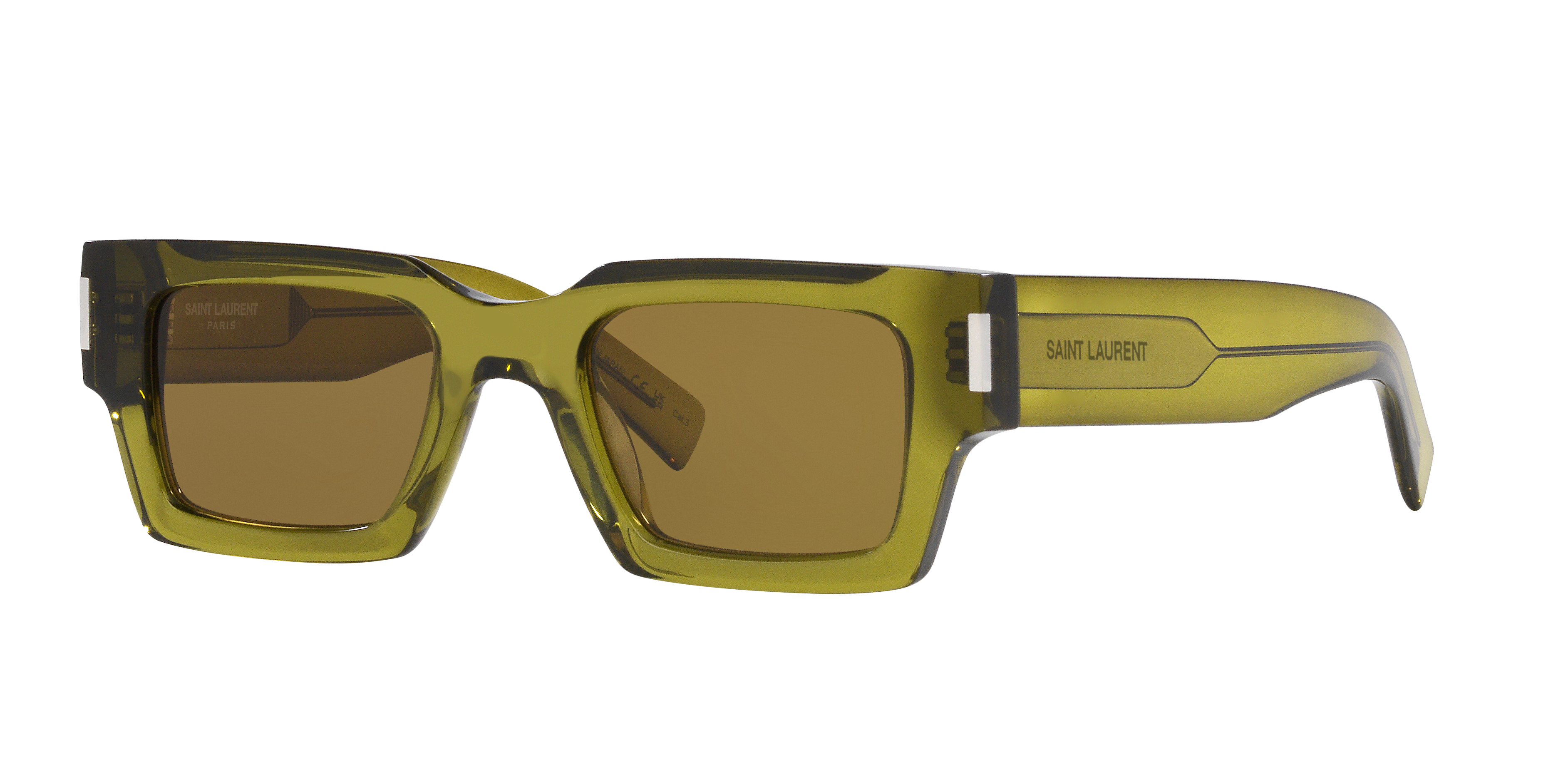 Saint Laurent SL572 XS (50 - 22) with Brown lenses and Green frame
