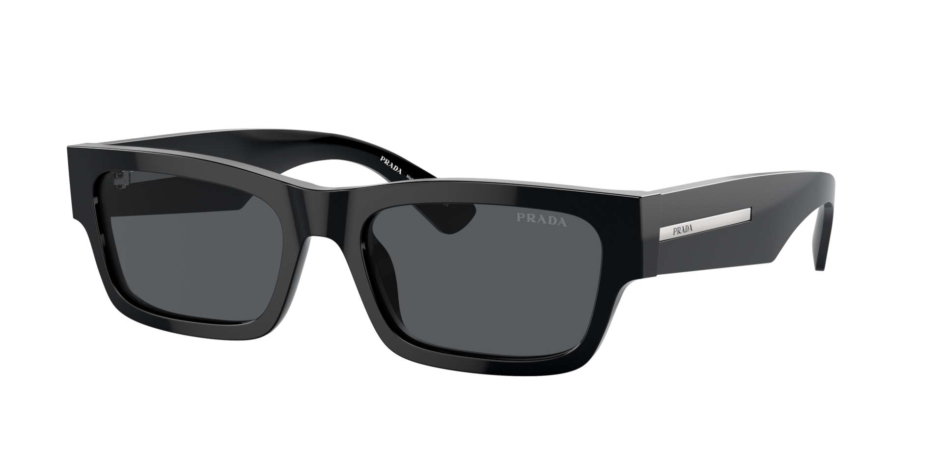 Prada Homme Sunglass PR A03S - Couleur du Monture Noir Couleur de Lentille Bleu Vintage 273$