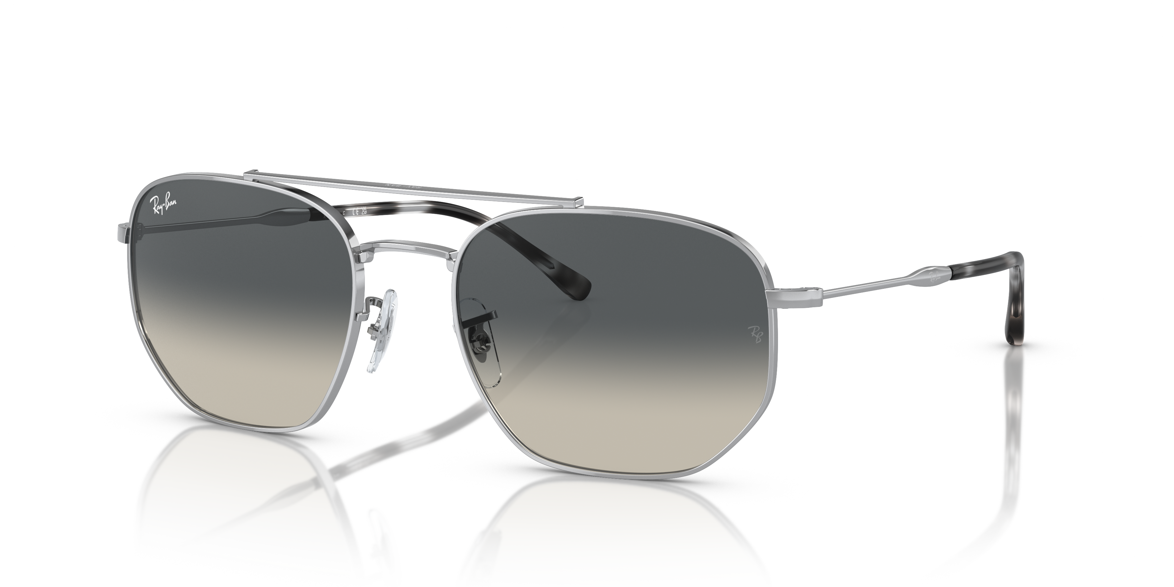 Ray-Ban RB3707 XL (57 - 20) with Grey lenses and Silver frame
