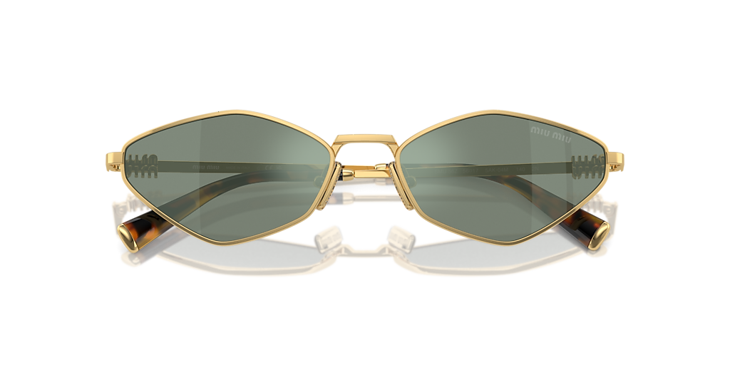 Miu Miu MU 56ZS L (56 - 17) with Green lenses and Gold frame