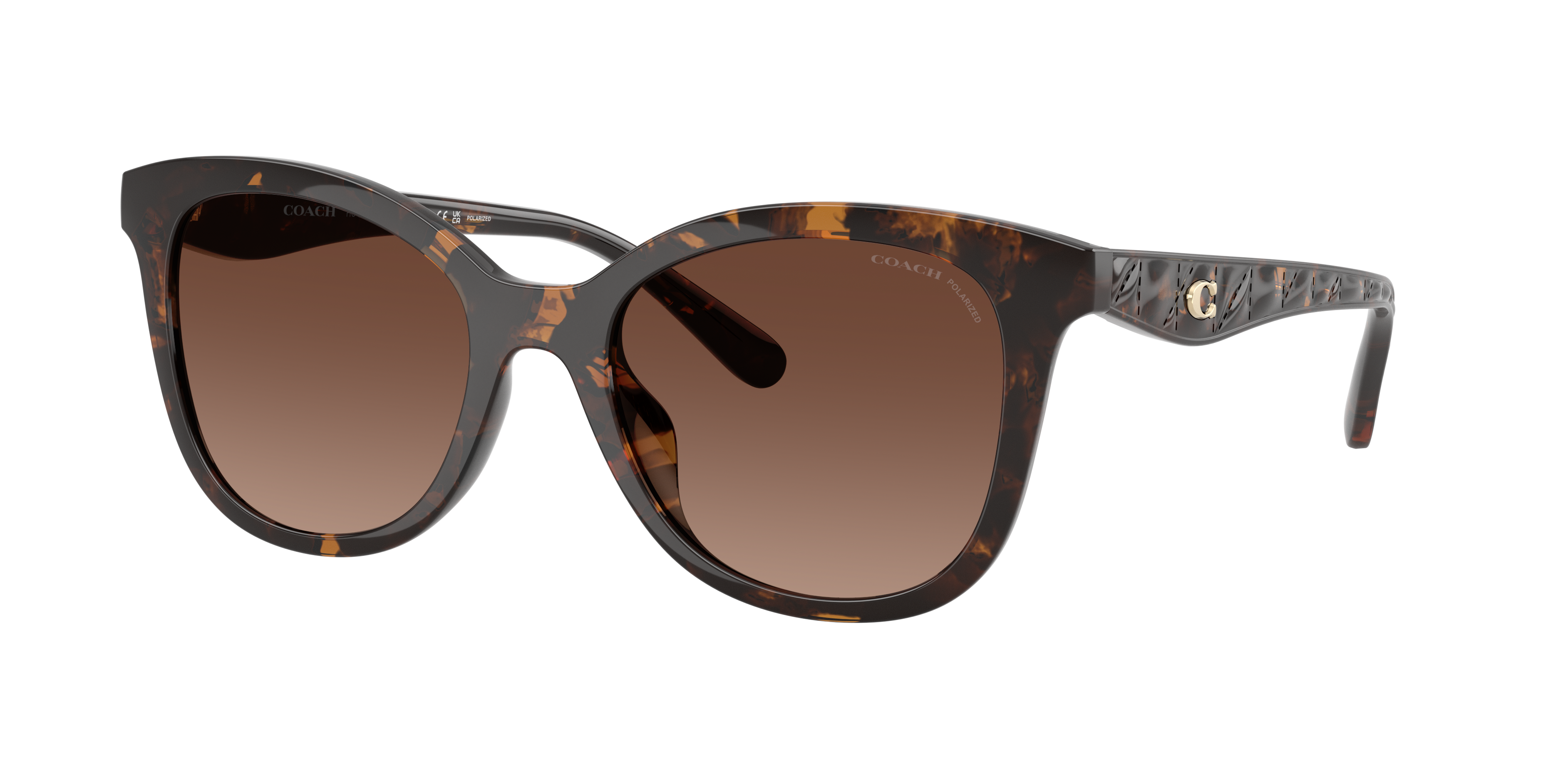 Coach Woman Sunglass CAD25 -  Frame color: Dark Tortoise, Lens color: Brown Gradient Polarized