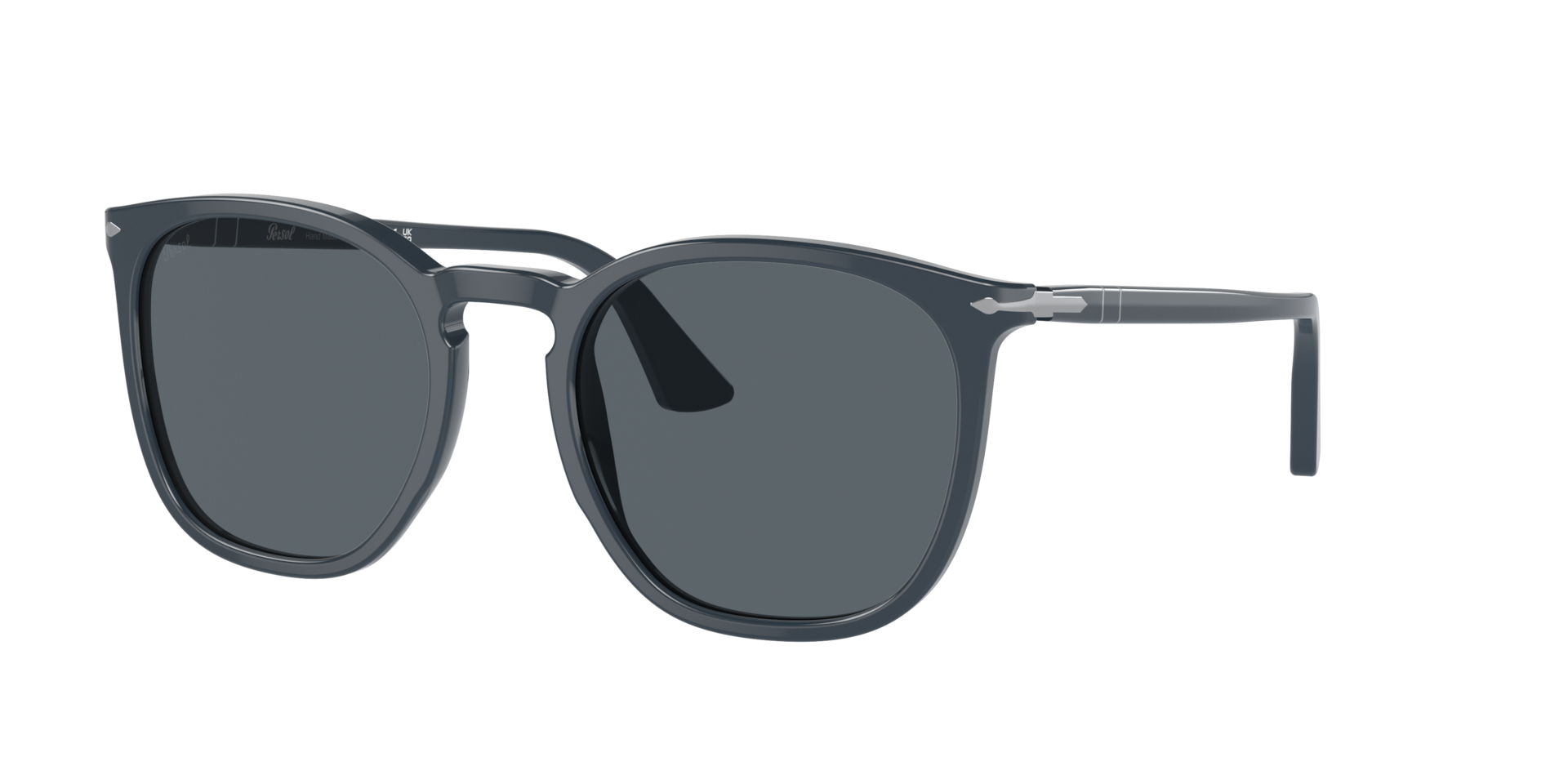 Persol Unisex Sunglass PO3316S - Frame color: Dusty Blue, Lens color: Blue