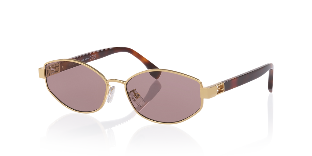 Fendi BAGUETTE FE40216U S (56 - 15) with Violet lenses and Gold