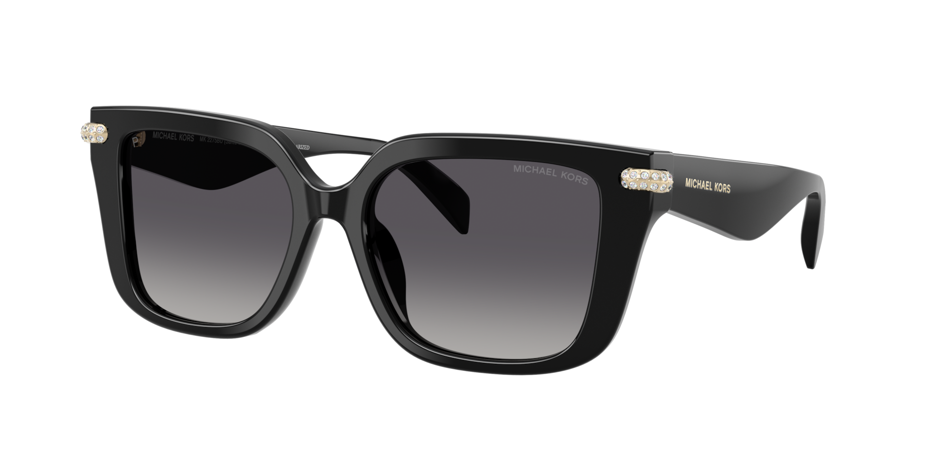 Michael Kors Femme Sunglass Santo Domingo - Couleur du Monture: Noir, Couleur de Lentille: Gris Polarisé