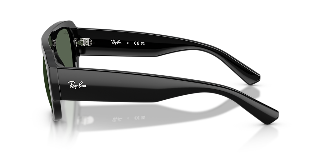 Ray-Ban RB2218 L (55 - 22) with Green lenses and Black frame