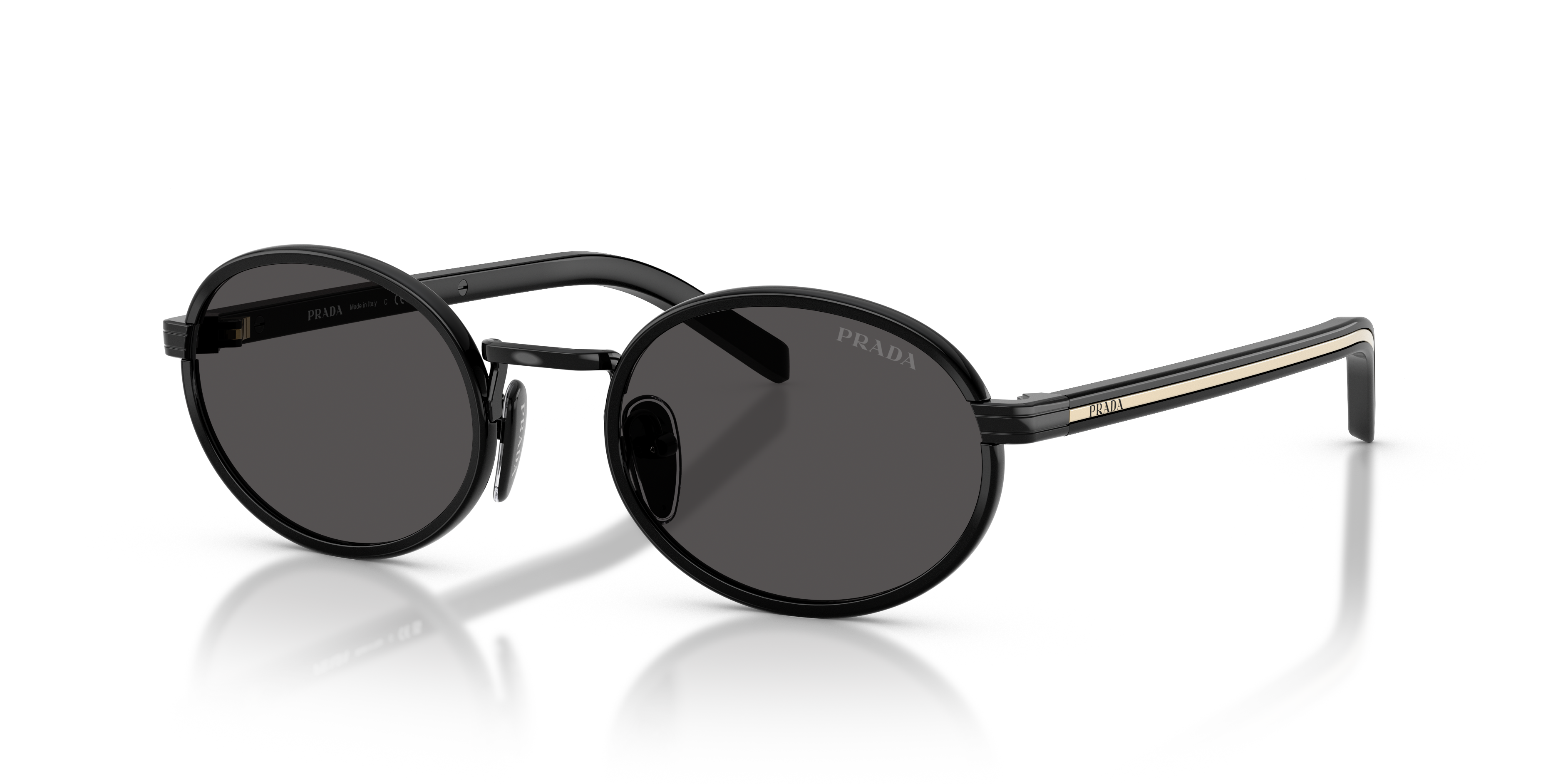 Prada PR B56S XS (52 - 20) with Grey lenses and Black frame