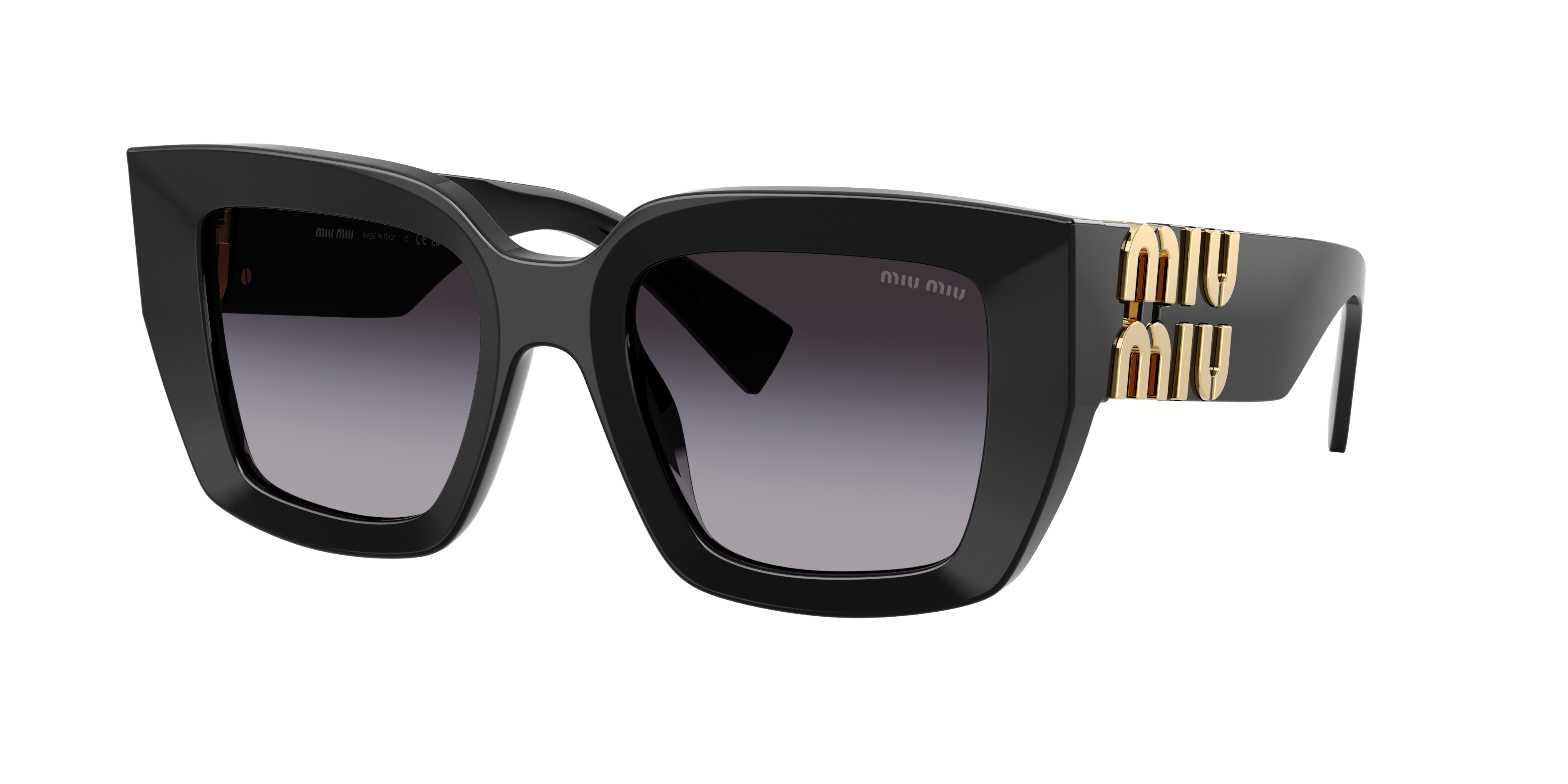 小物 miumiu sunglasses Miu Miu MU B05S XL (51 - 21) with Grey lenses and Black frame