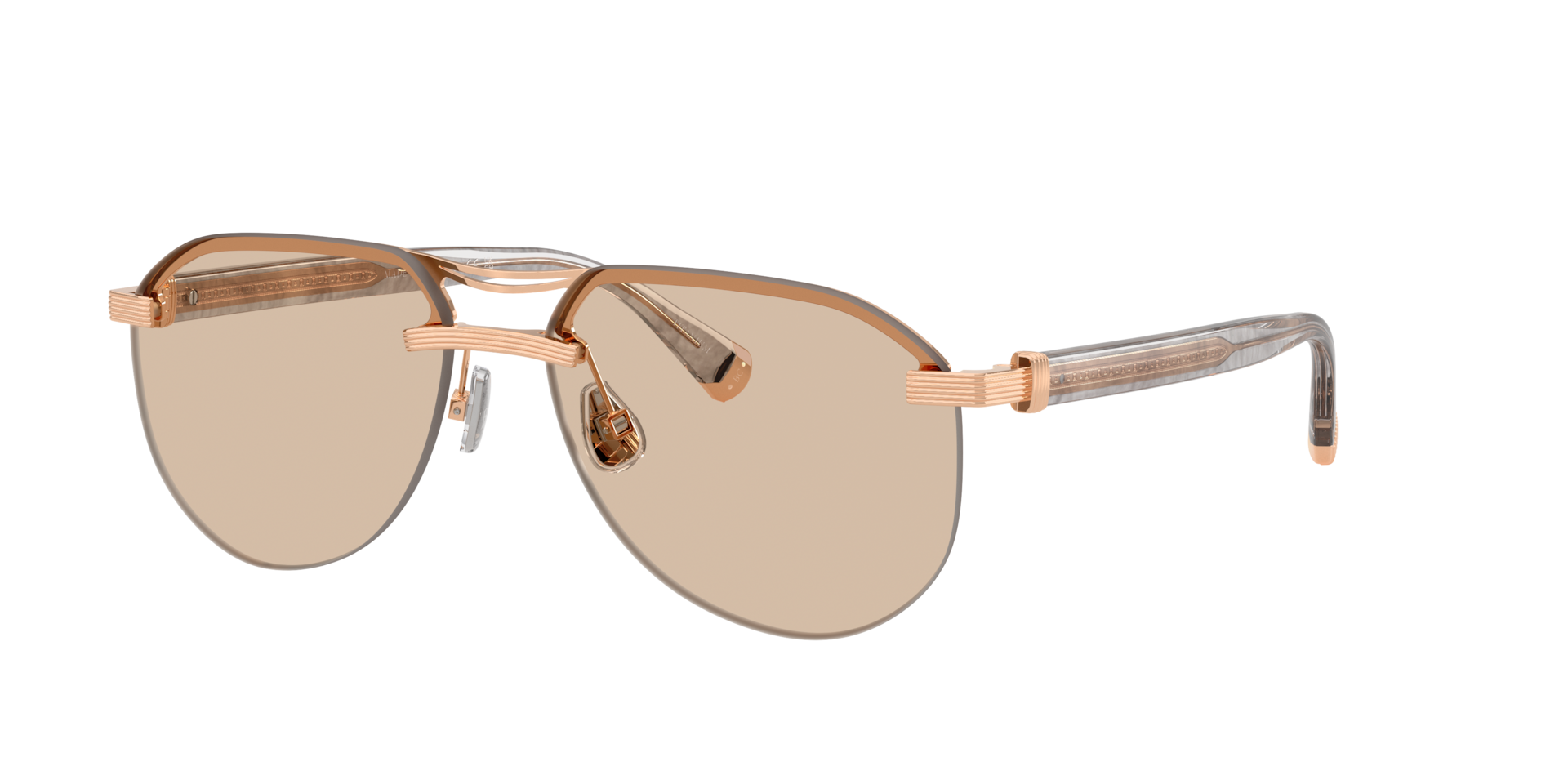 Brunello Cucinelli Homme Sunglass BC2015ST CARLITO B - Couleur du Monture Plaqu Or rose Couleur de Lentille Seta 1160 €
