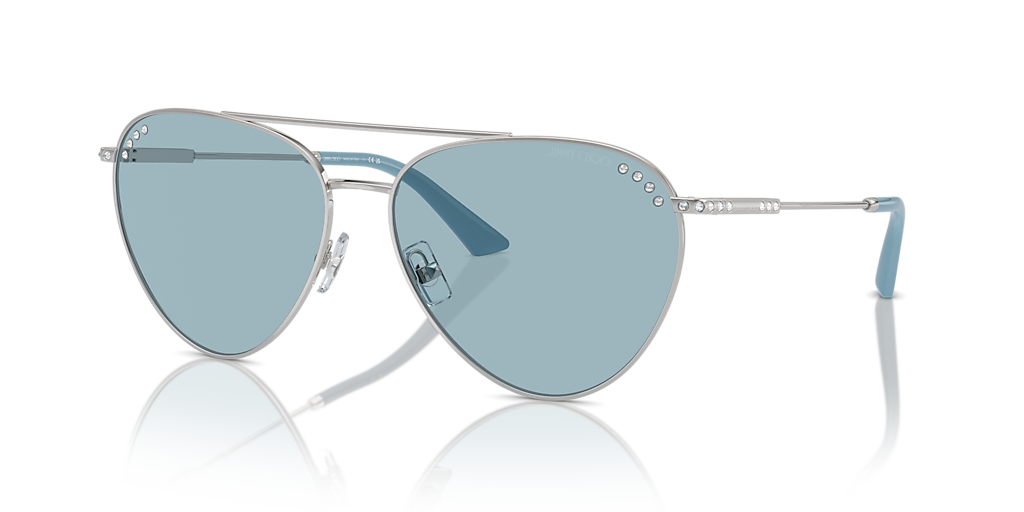 Jimmy Choo JC4002B XL (60 - 15) with Blue lenses and Silver frame
