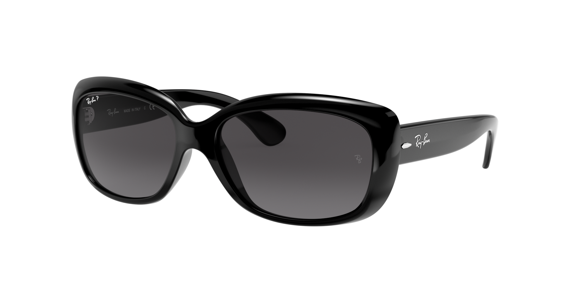 Ray-Ban Jackie Ohh M (58 - 17) with Grey lenses and Black frame