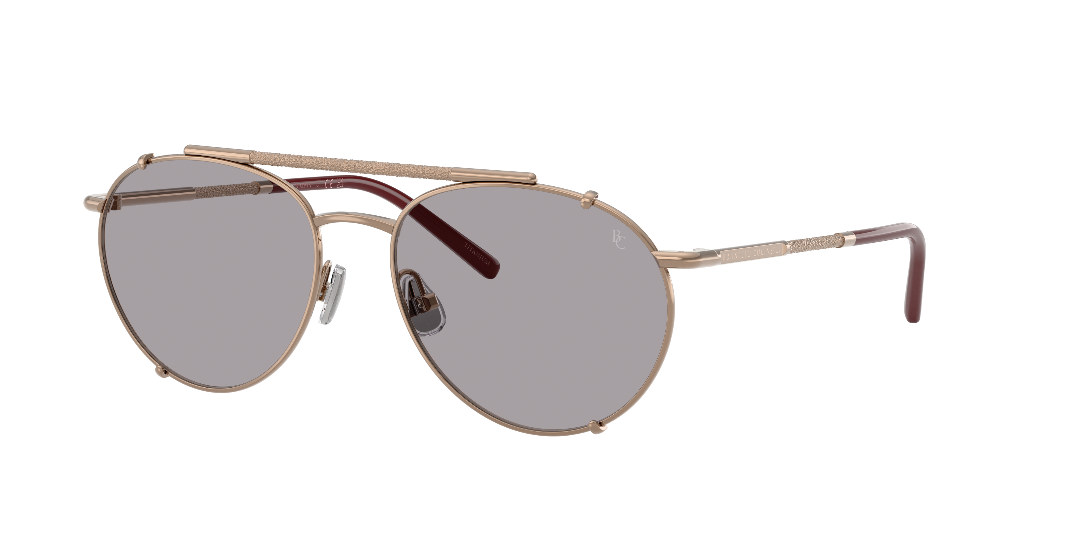 Brunello Cucinelli Woman Sunglass BC2016ST -  Frame color: Oro Rosa, Lens color: Argilla Polarized