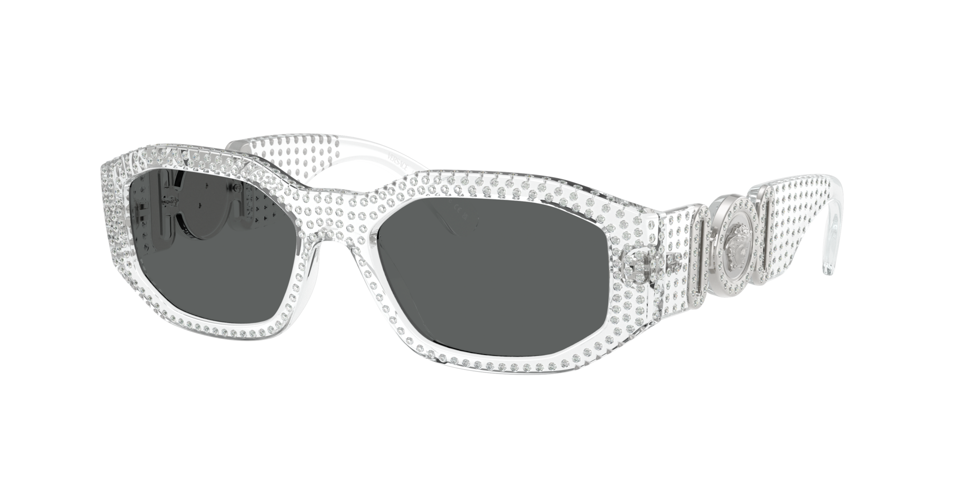 Versace Biggie M (53 - 18) with Grey lenses and Transparent frame