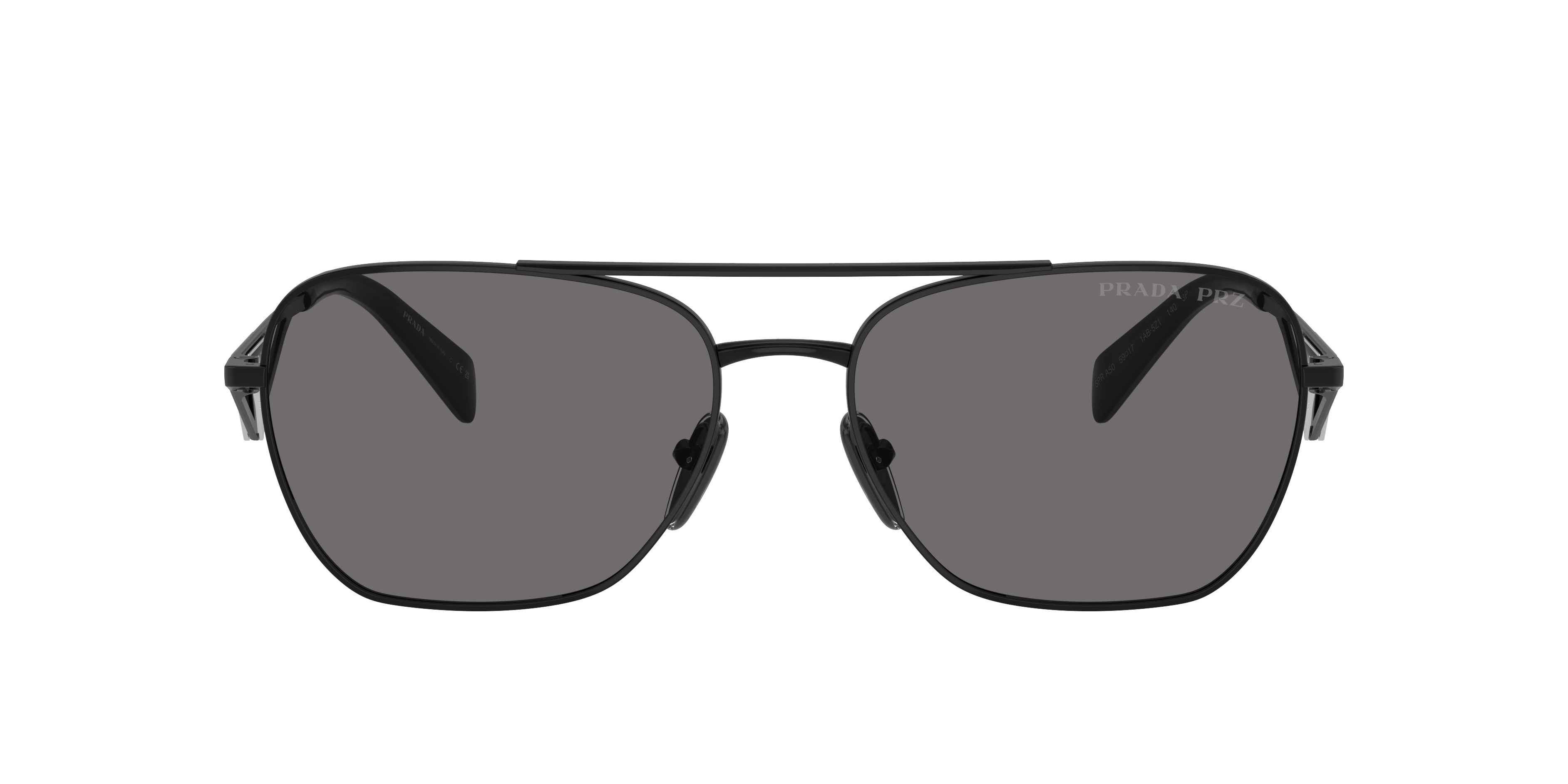 Prada PR A50S XXL (59 - 17) with Grey lenses and Black frame